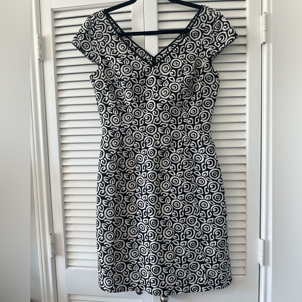 Sigrid Olsen Size 8 Cap sleeves Silk and Cotton Lined Cocktail Dress